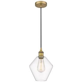 Cindyrella 8" Brushed Brass Mini Pendant w/ Clear Shade Cindyrella 8" Brushed Brass Mini Pendant w/ Clear Shade
