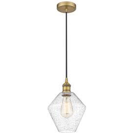 Cindyrella 8" Brushed Brass Mini Pendant w/ Seedy Shade Cindyrella 8" Brushed Brass Mini Pendant w/ Seedy Shade