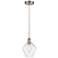 Cindyrella 8" Brushed Satin Nickel Mini Pendant w/ Seedy Shade