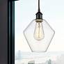 2_Cindyrella 8" Matte Black Mini Pendant w/ Clear Shade more views