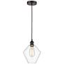 Cindyrella 8" Oil Rubbed Bronze Mini Pendant w/ Clear Shade