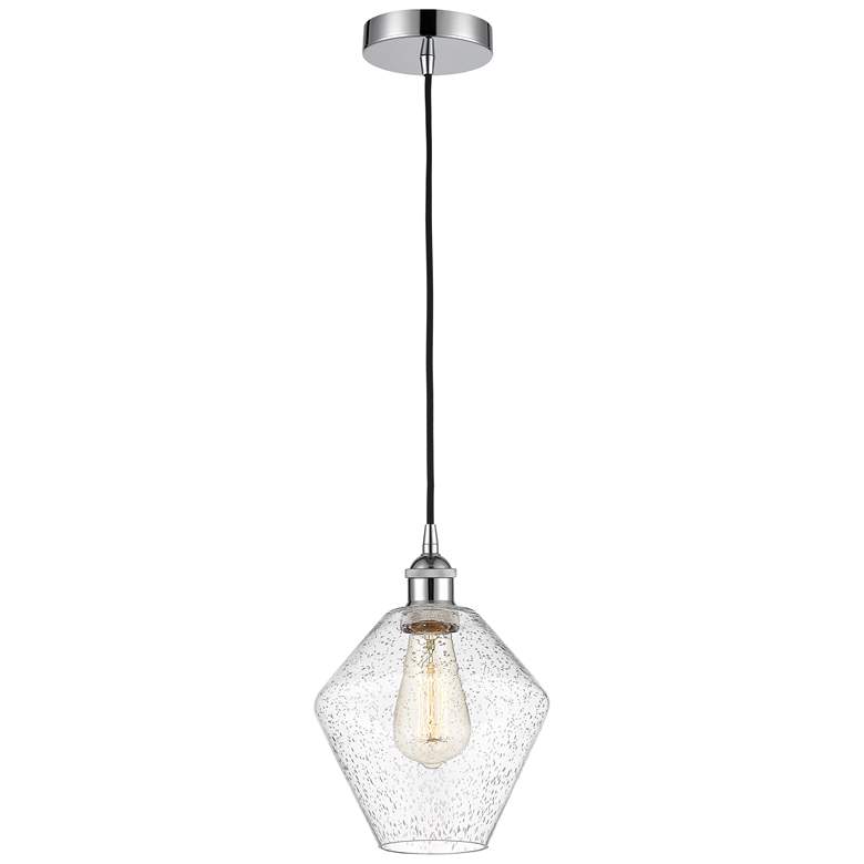 Image 1 Cindyrella 8" Polished Chrome Mini Pendant w/ Seedy Shade