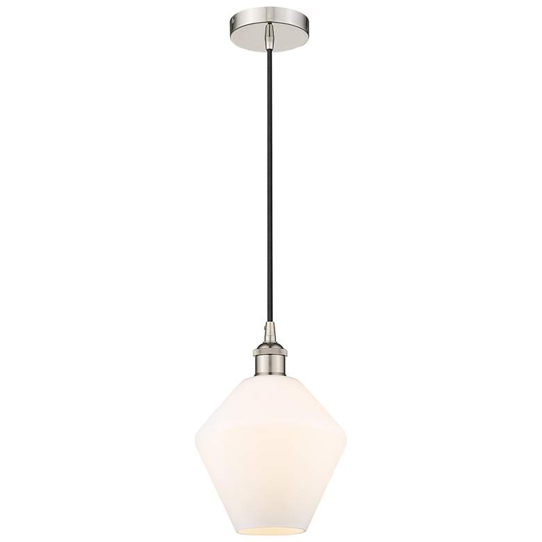 Image 1 Cindyrella 8" Polished Nickel Mini Pendant w/ Cased Matte White Shade