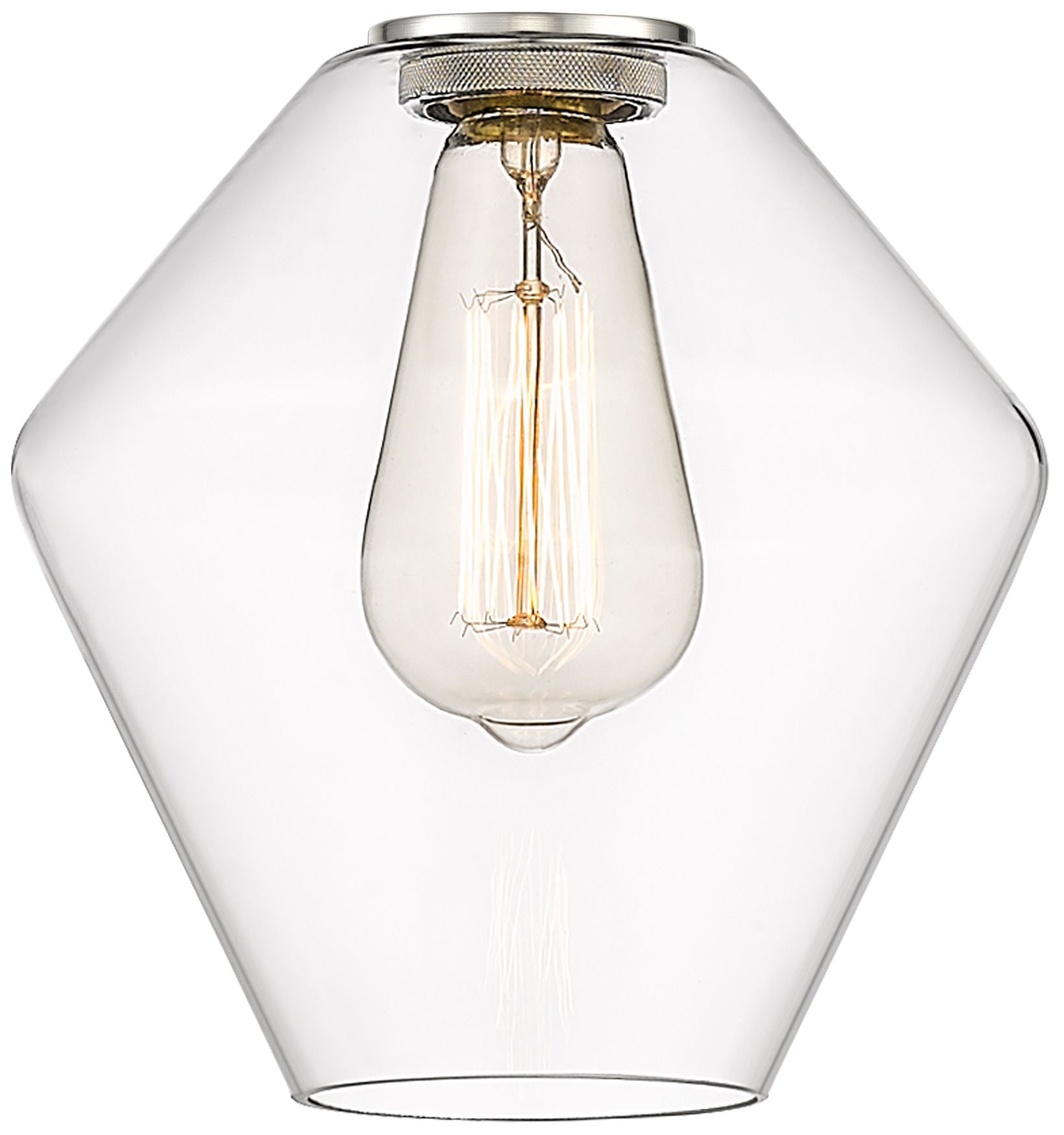 Image 3 Cindyrella 8" Polished Nickel Mini Pendant w/ Clear Shade more views