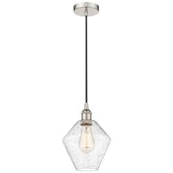 Cindyrella 8" Polished Nickel Mini Pendant w/ Seedy Shade