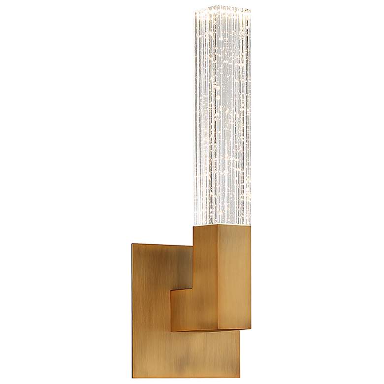Image 1 Cinema 15"H x 6"W 1-Light Wall Sconce in Aged Brass