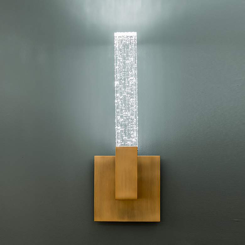 Image 2 Cinema 15"H x 6"W 1-Light Wall Sconce in Aged Brass more views