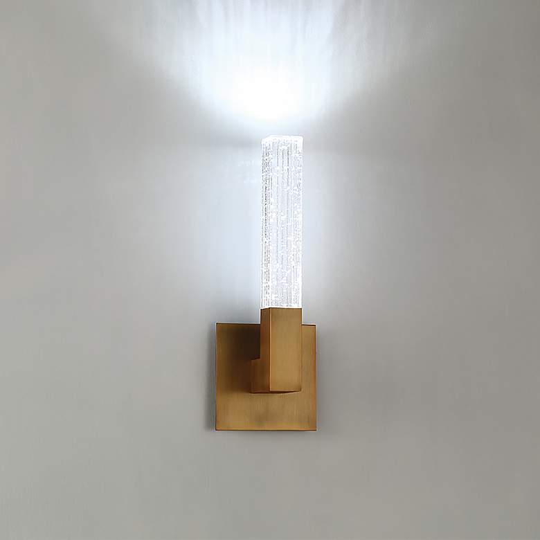 Image 3 Cinema 15"H x 6"W 1-Light Wall Sconce in Aged Brass more views
