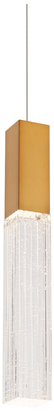 Image 3 Cinema 16"H x 2"W 1-Light Mini-Pendant in Aged Brass more views