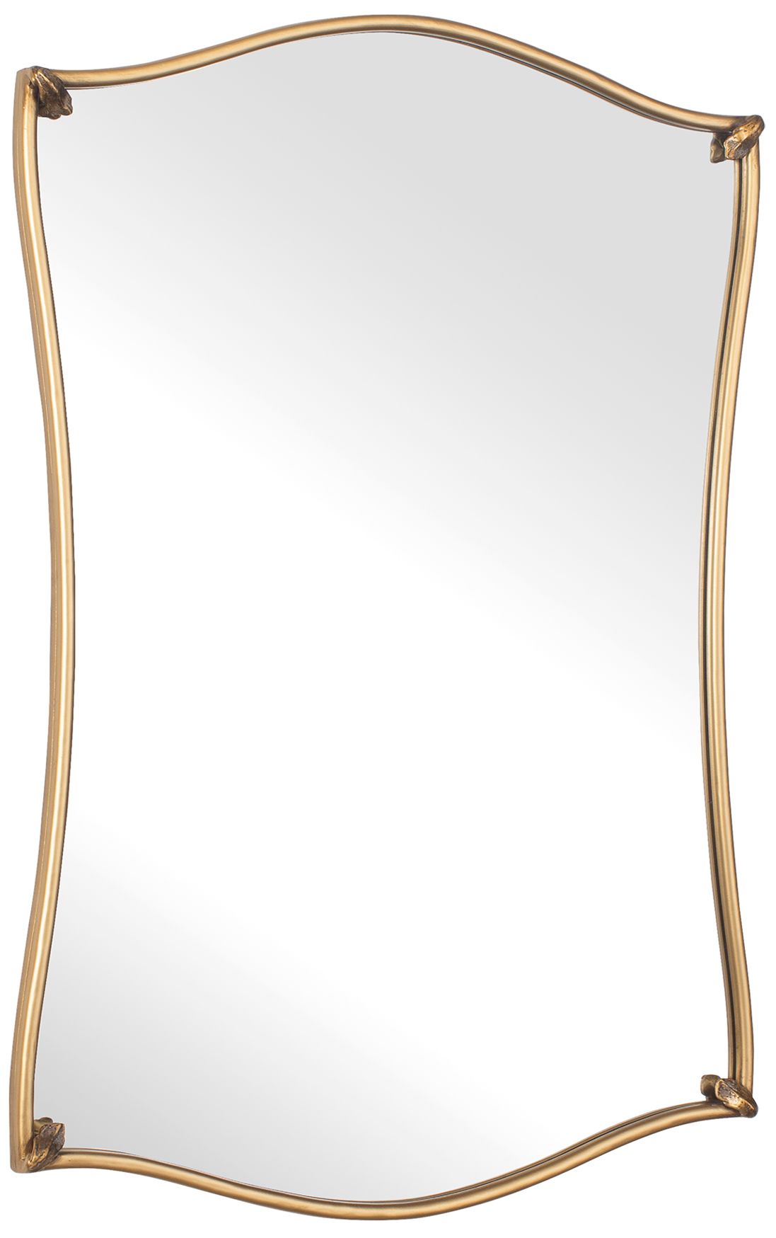Image 4 Cinnabar Road 22" x 34" Warm Gold Sculptural Leaf Wall Mirror more views