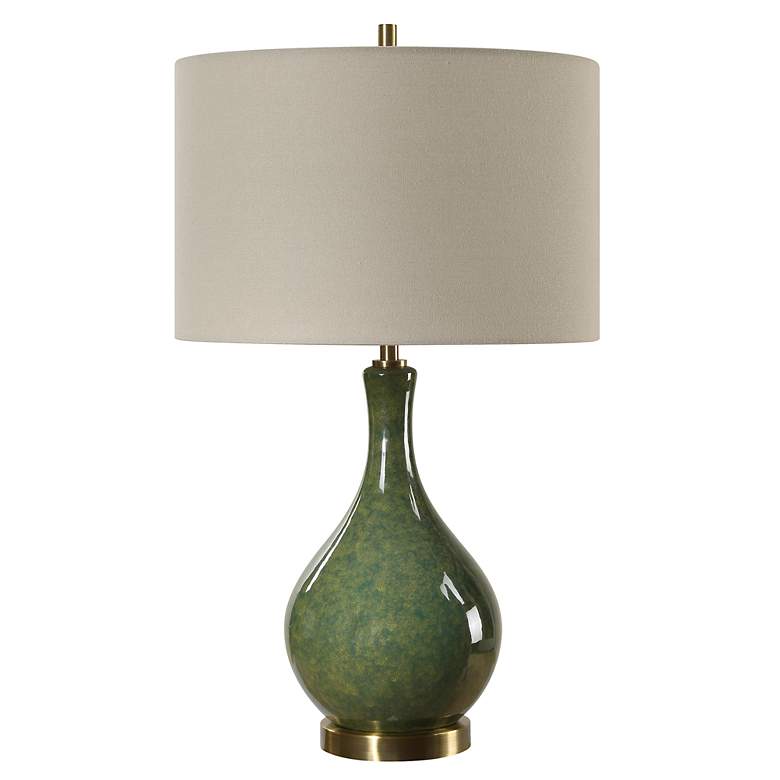Image 2 Cinnabar Road 23 1/2" High Emerald Green Ceramic Table Lamp