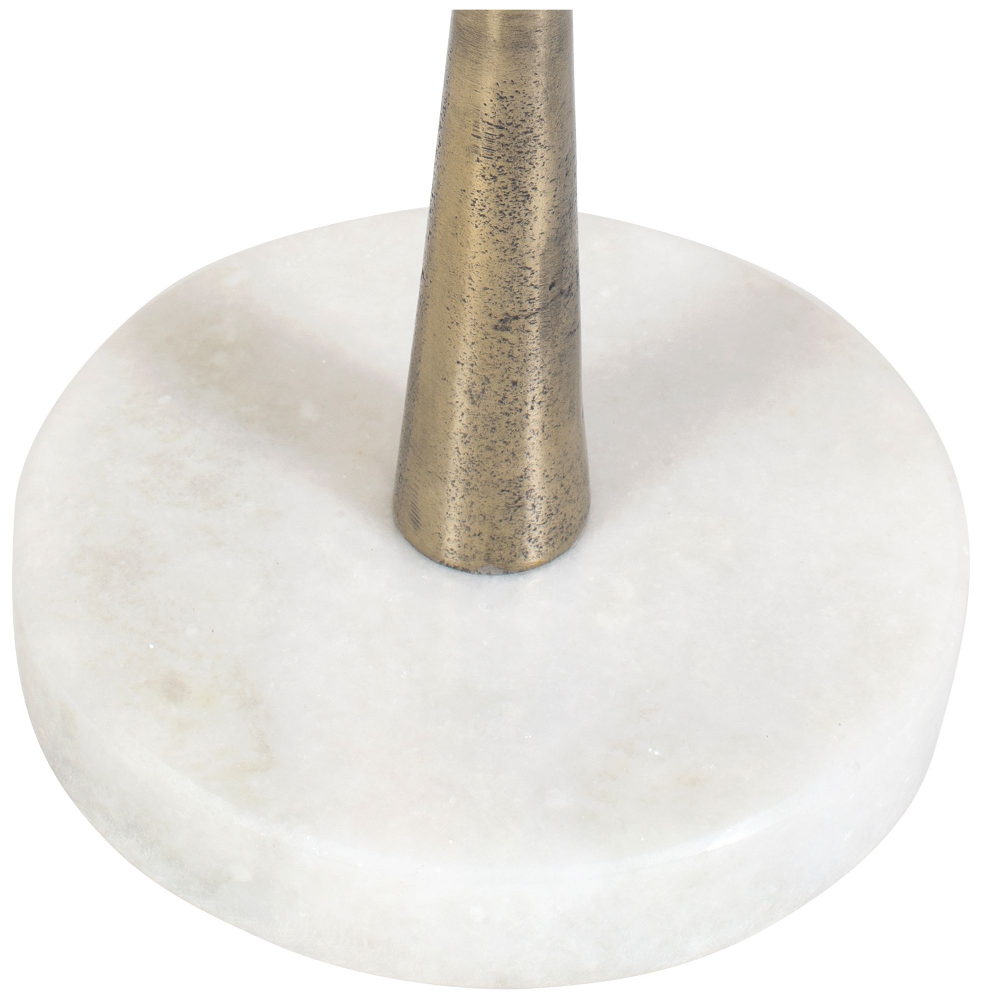Image 6 Cinnabar Road 24" H Brass Aluminum with White Marble Side Table more views