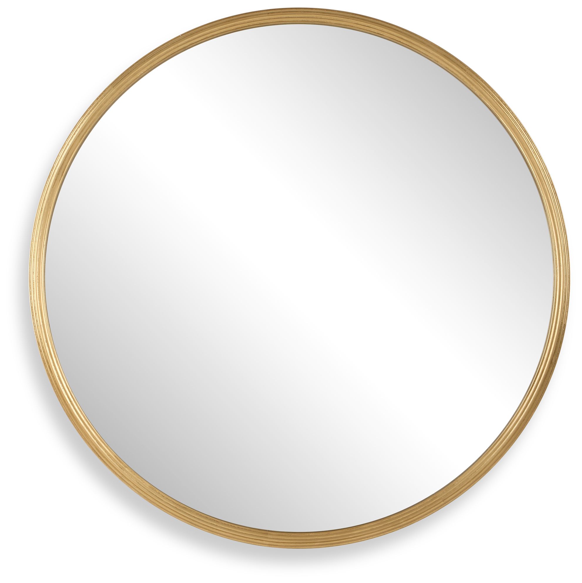 Image 2 Cinnabar Road 34" Round Gold Metal Mirror