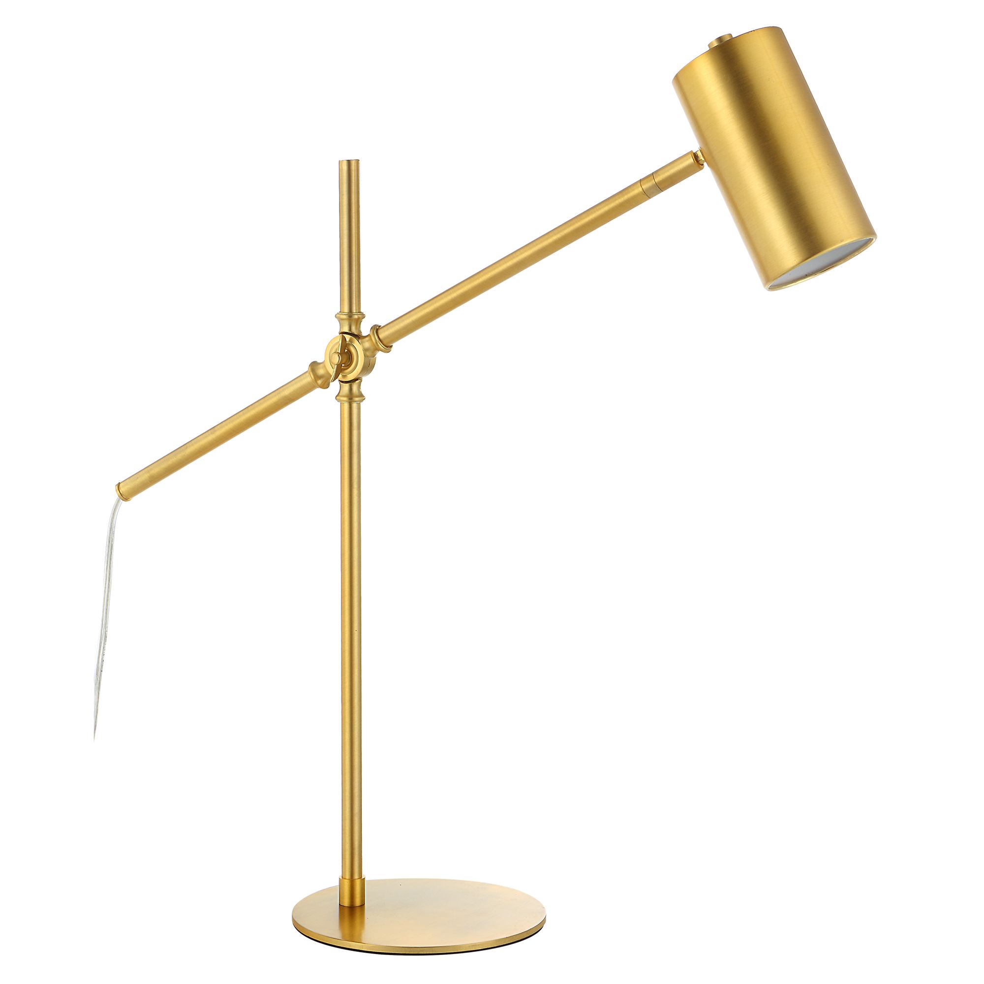 Cinnabar Road Aledo Brushed Gold Adjustable Desk Lamp