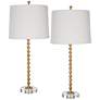 2_Cinnabar Road Alice Gold and Crystal Table Lamps Set of 2