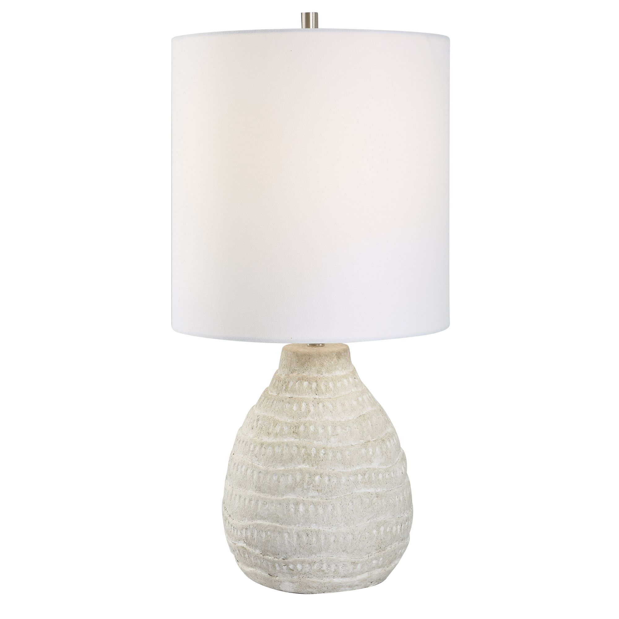 Image 2 Cinnabar Road Alpine White Ceramic Accent Table Lamp