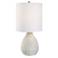 Cinnabar Road Alpine White Ceramic Accent Table Lamp