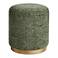 Cinnabar Road Alta Forest Green Ottoman w/ Brushed Brass Base