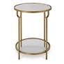 2_Cinnabar Road Amarillo 17 1/4"W Antiqued Gold 2-Tier Side Table