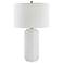 Cinnabar Road Ami White Wavy Ceramic Table Lamp