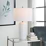 1_Cinnabar Road Ami White Wavy Ceramic Table Lamp
