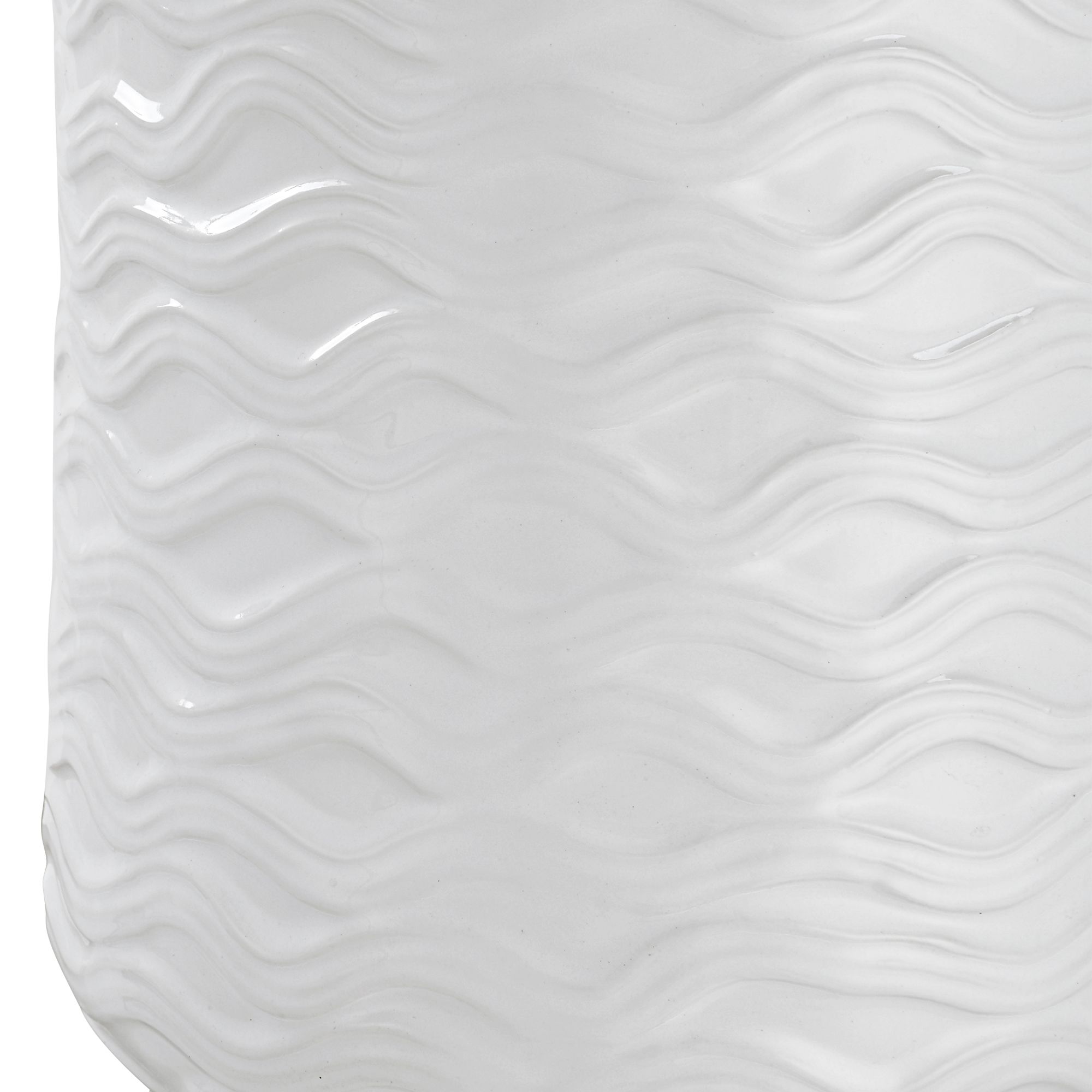 Image 4 Cinnabar Road Ami White Wavy Ceramic Table Lamp more views