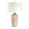 Cinnabar Road Anson 27 1/2"H Crackled Sandy Gray Ceramic Table Lamp