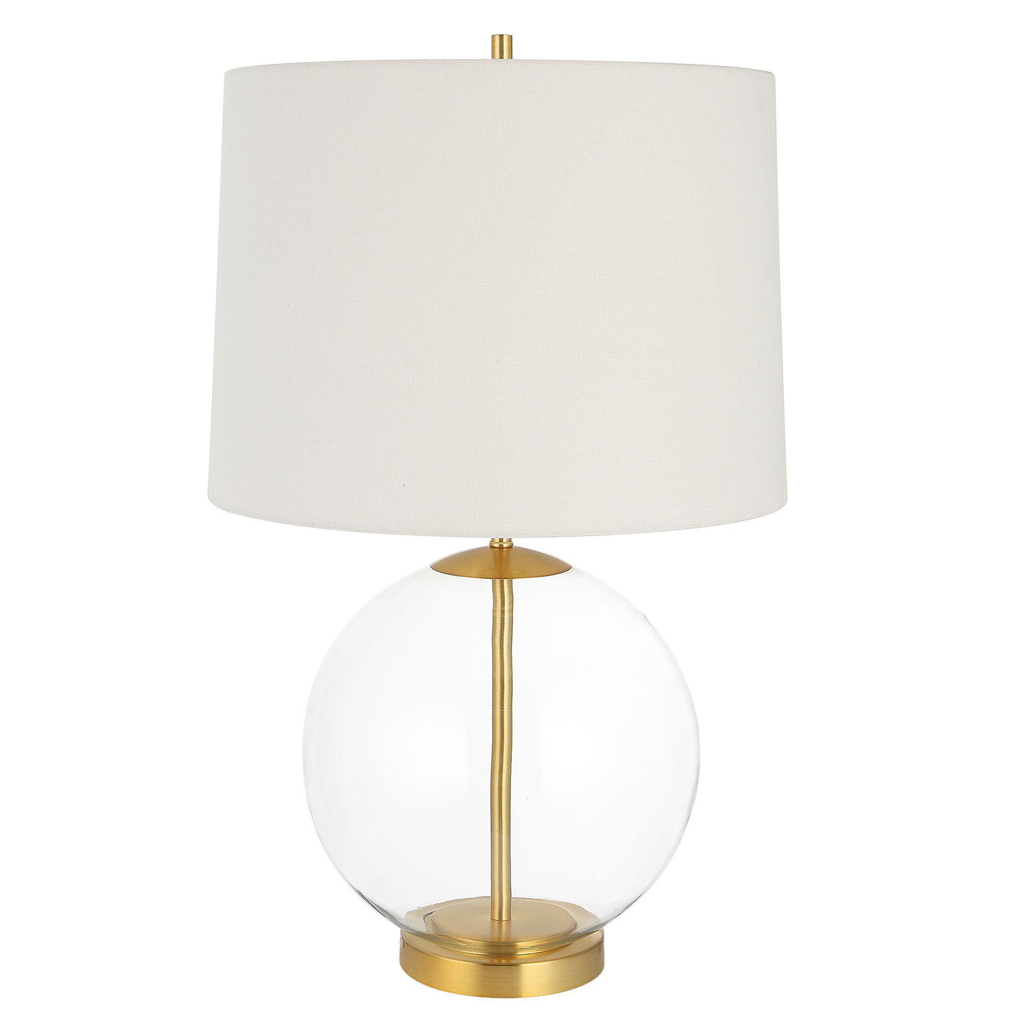 Image 2 Cinnabar Road Aransas Clear Glass and Gold Accent Table Lamp