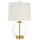 Cinnabar Road Aransas Clear Glass and Gold Accent Table Lamp