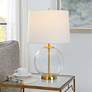 1_Cinnabar Road Aransas Clear Glass and Gold Accent Table Lamp