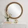 1_Cinnabar Road Arden Natural Wrapped 30" Round Wall Mirror