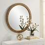 4_Cinnabar Road Arden Natural Wrapped 30" Round Wall Mirror more views