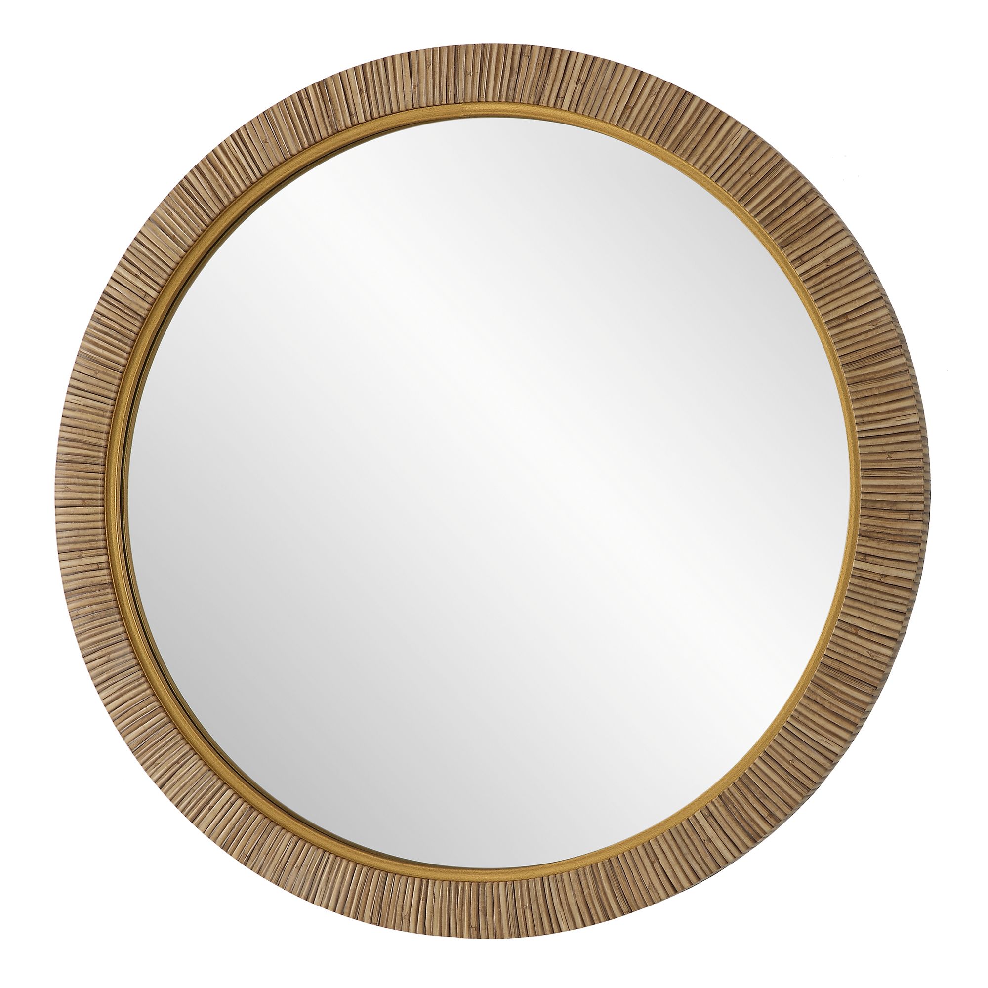 Cinnabar Road Arden Natural Wrapped 30" Round Wall Mirror
