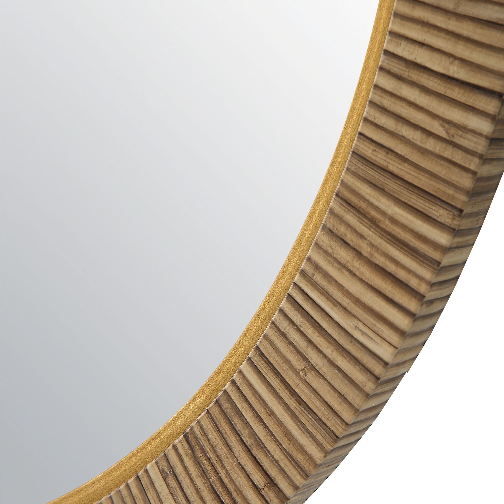 Cinnabar Road Arden Natural Wrapped 30" Round Wall Mirror