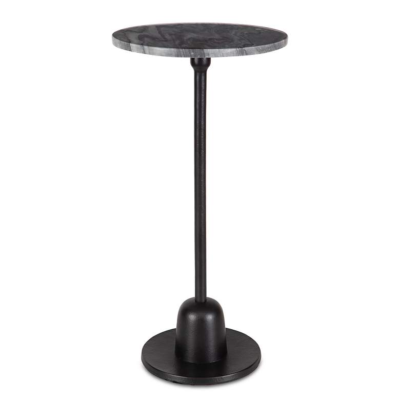 Image 2 Cinnabar Road Arlo 12" Wide Matte Black Round Accent Table