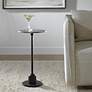 1_Cinnabar Road Arlo 12" Wide Matte Black Round Accent Table