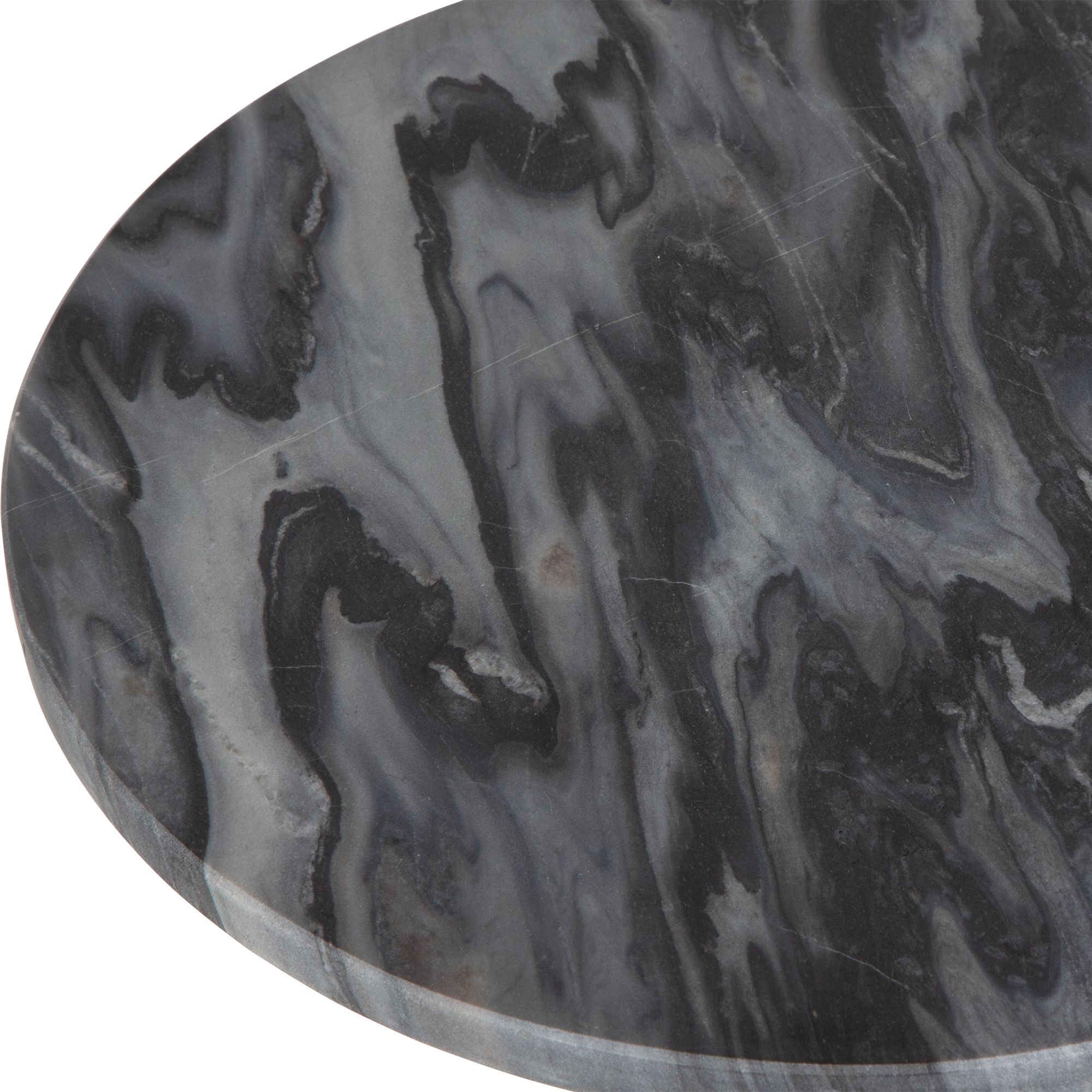 Thumbnail3 of Cinnabar Road Arlo 12" Wide Matte Black Round Accent Table more views