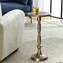 1_Cinnabar Road Astor 12" Wide Antique Brass Drink Table