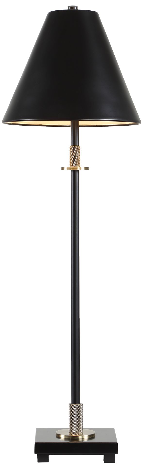 Image 3 Cinnabar Road Athens 32" H Black Metal with Antique Brass Table Lamp more views