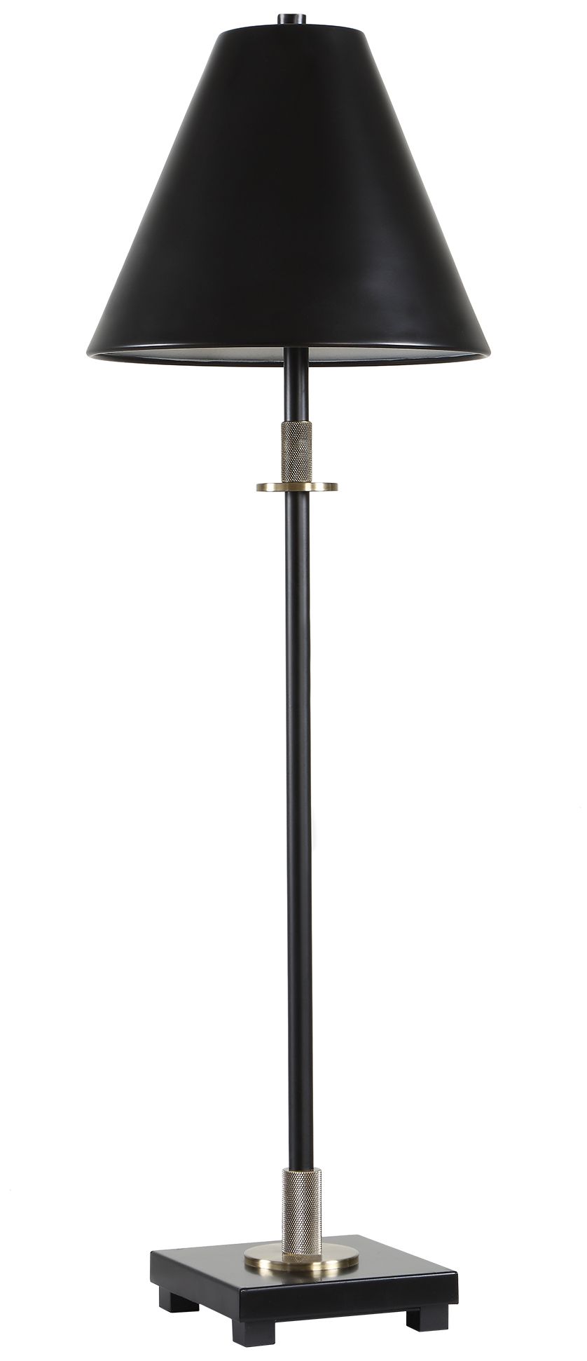 Image 4 Cinnabar Road Athens 32" H Black Metal with Antique Brass Table Lamp more views
