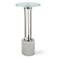 Cinnabar Road Ava 11" Wide Silver and White Marble Accent Table