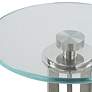 5_Cinnabar Road Ava 11" Wide Silver and White Marble Accent Table more views