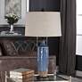 1_Cinnabar Road Azure Skies Blue Ceramic Table Lamp