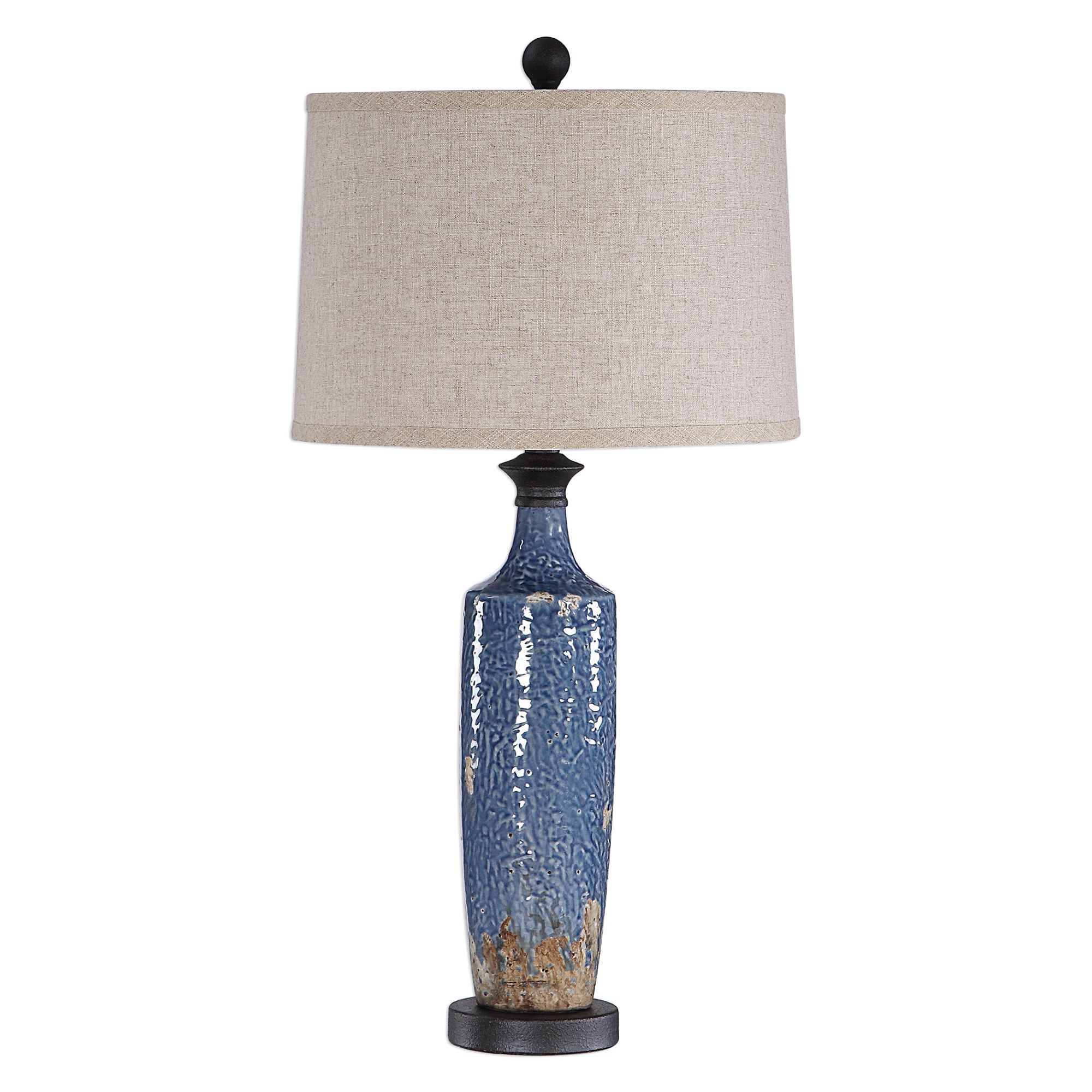 Thumbnail4 of Cinnabar Road Azure Skies Blue Ceramic Table Lamp more views