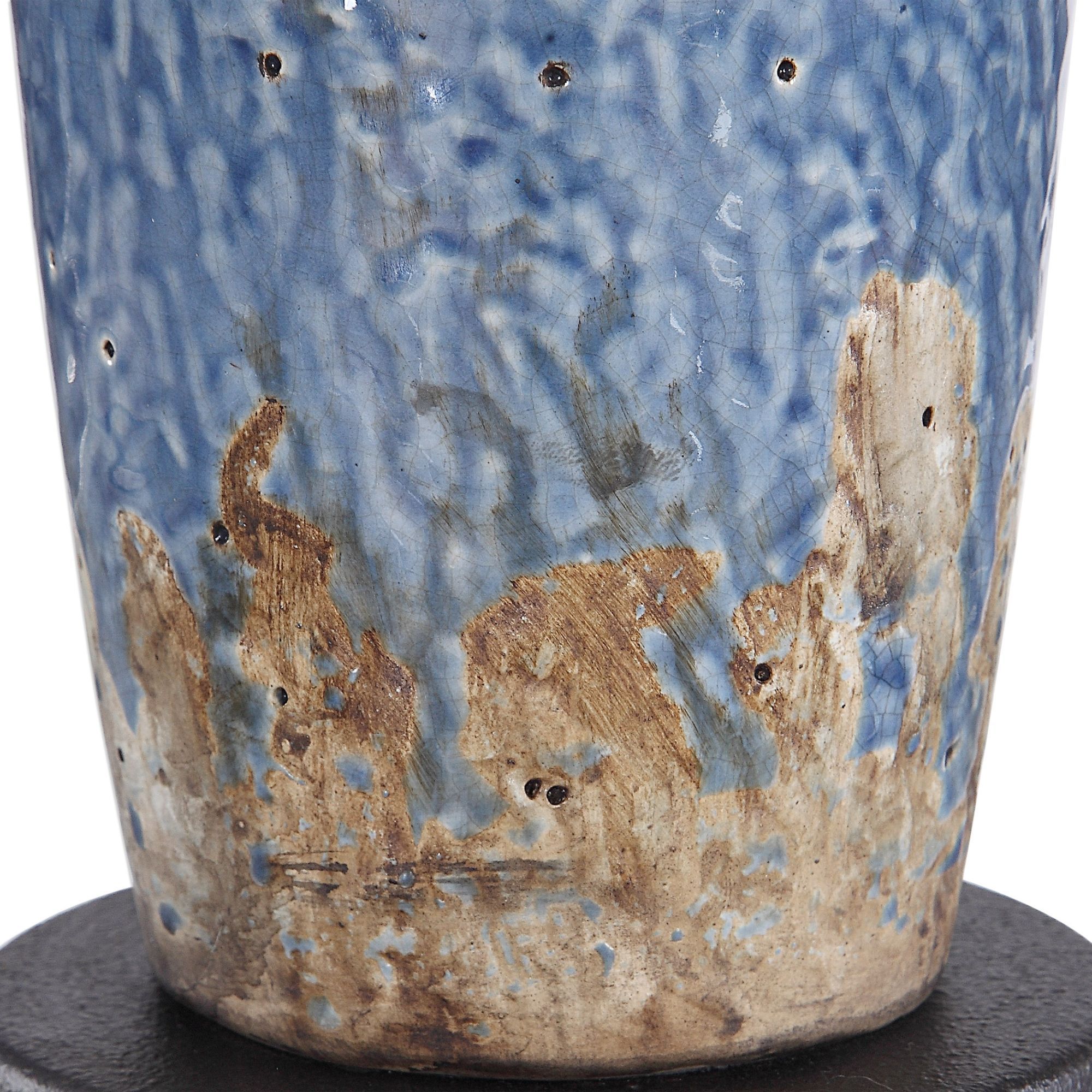 Cinnabar Road Azure Skies Blue Ceramic Table Lamp