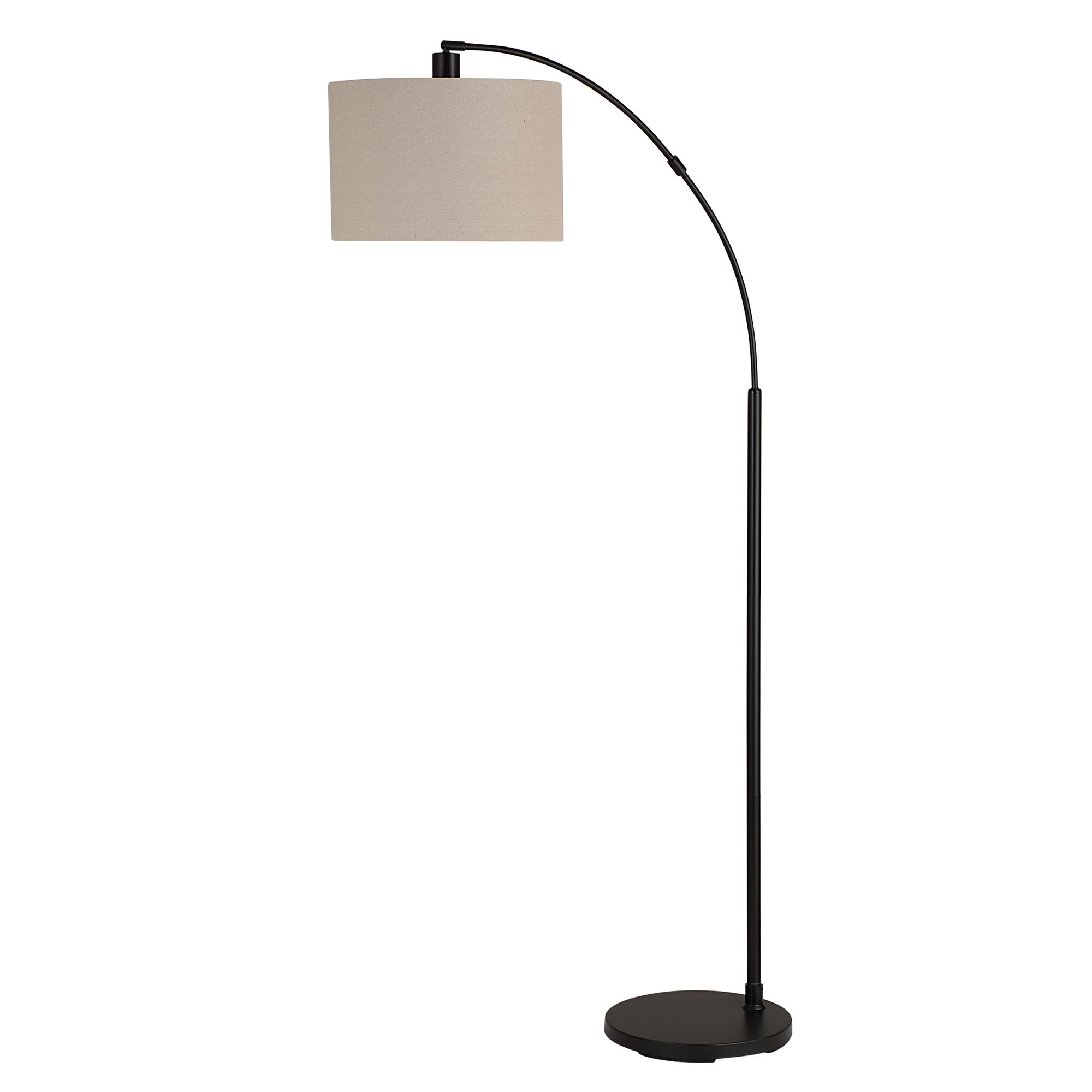 Cinnabar Road Bandera 68" High Black Arc Floor Lamp