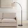 3_Cinnabar Road Bandera 68" High Black Arc Floor Lamp more views