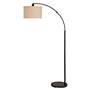 4_Cinnabar Road Bandera 68" High Black Arc Floor Lamp more views