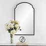1_Cinnabar Road Belladore Satin Black 21 3/4" x 36" Wall Mirror