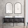 3_Cinnabar Road Belladore Satin Black 21 3/4" x 36" Wall Mirror more views